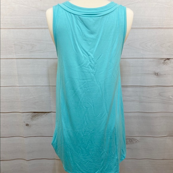 Mint Tank Top With Crossed-Neck Detail - Picture 5 of 5